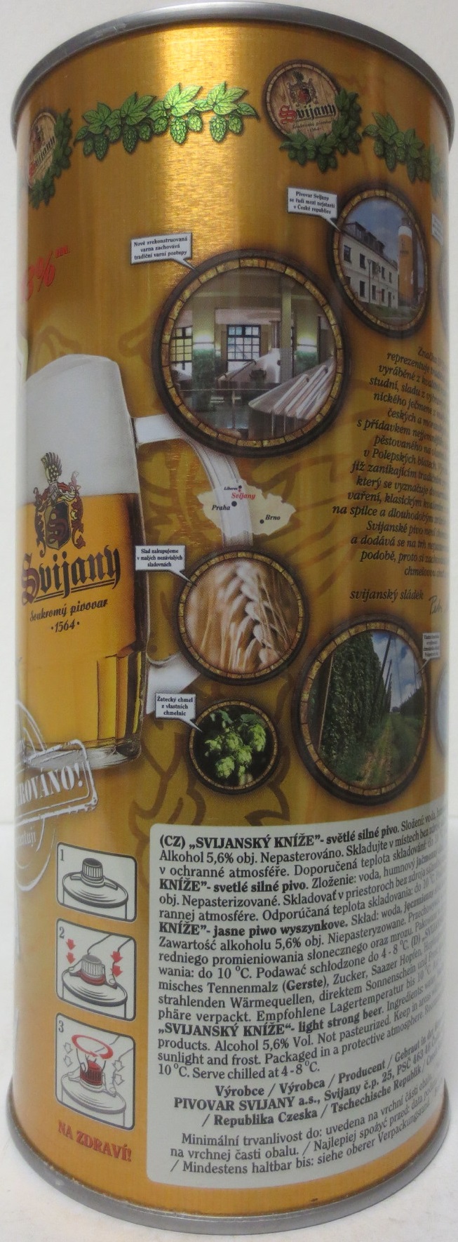 Svijany SVIJANSKÝ KNÍŽE Světlé silné PLECHOVKA PRO CHLAPY (200cl) č.2