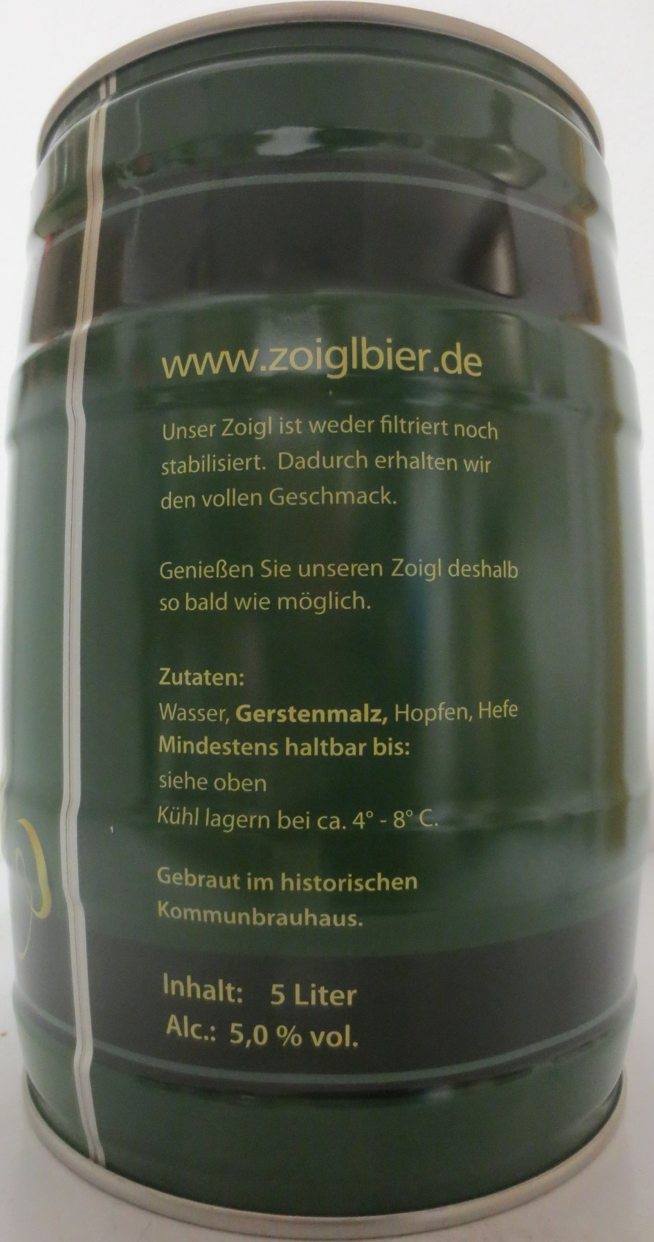 ZOIGL ECHTER VON KOMMUNBRAUER Oberpfälzer Brautradition (5L) Nr.1