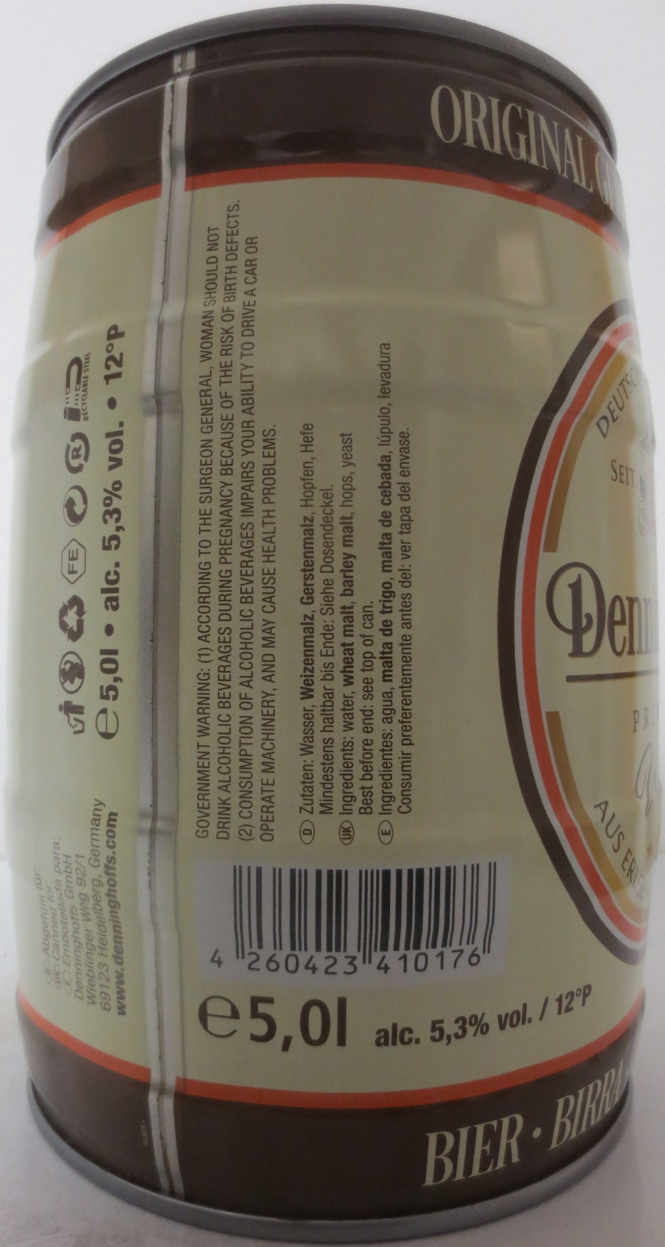 Denninghoff´s PREMIUM Weizen (5L) Nr.1 