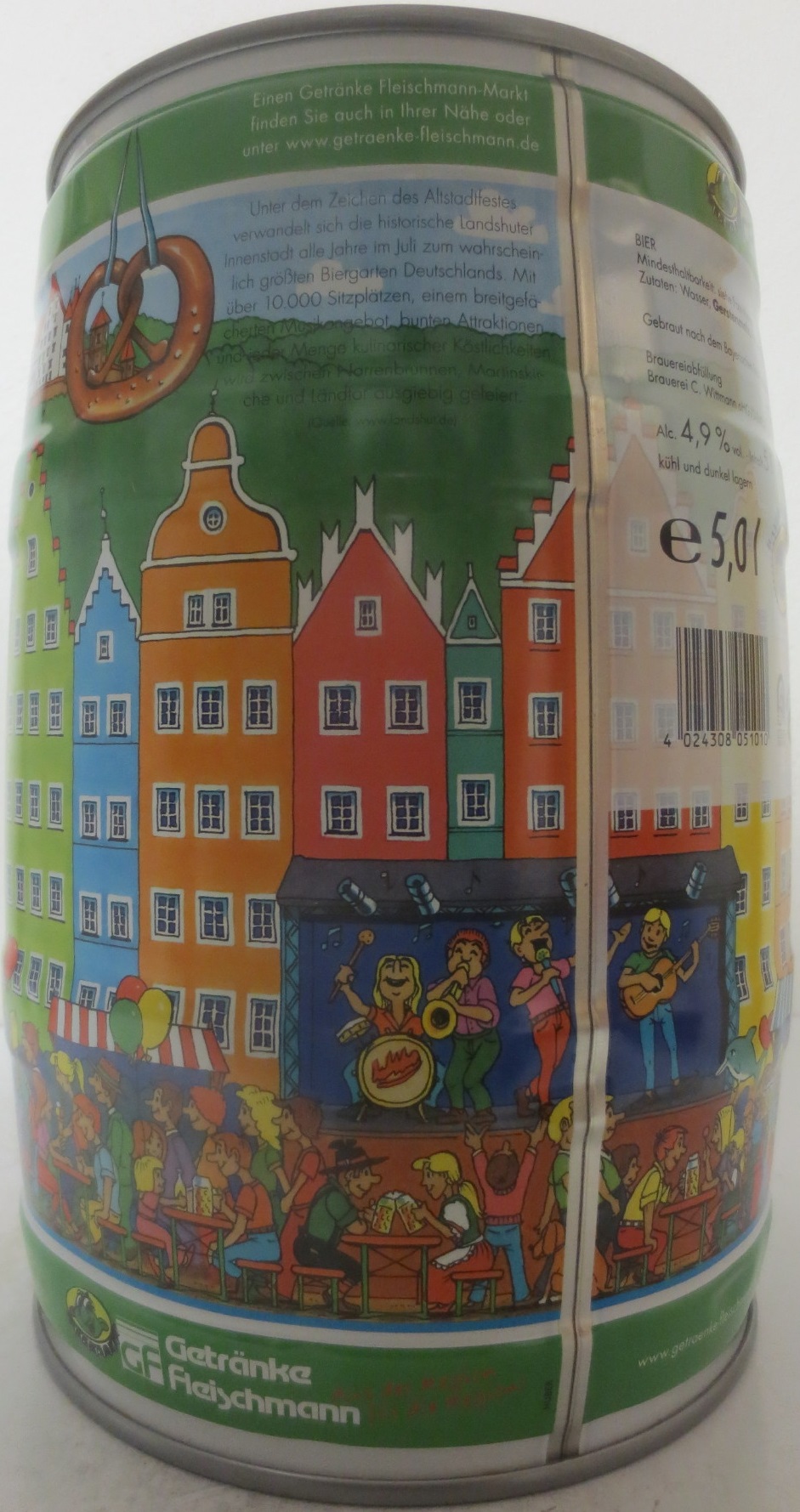 Wittmann Urhell UNSER ORIGINAL Getränke Fleischmann (5L) Nr.1