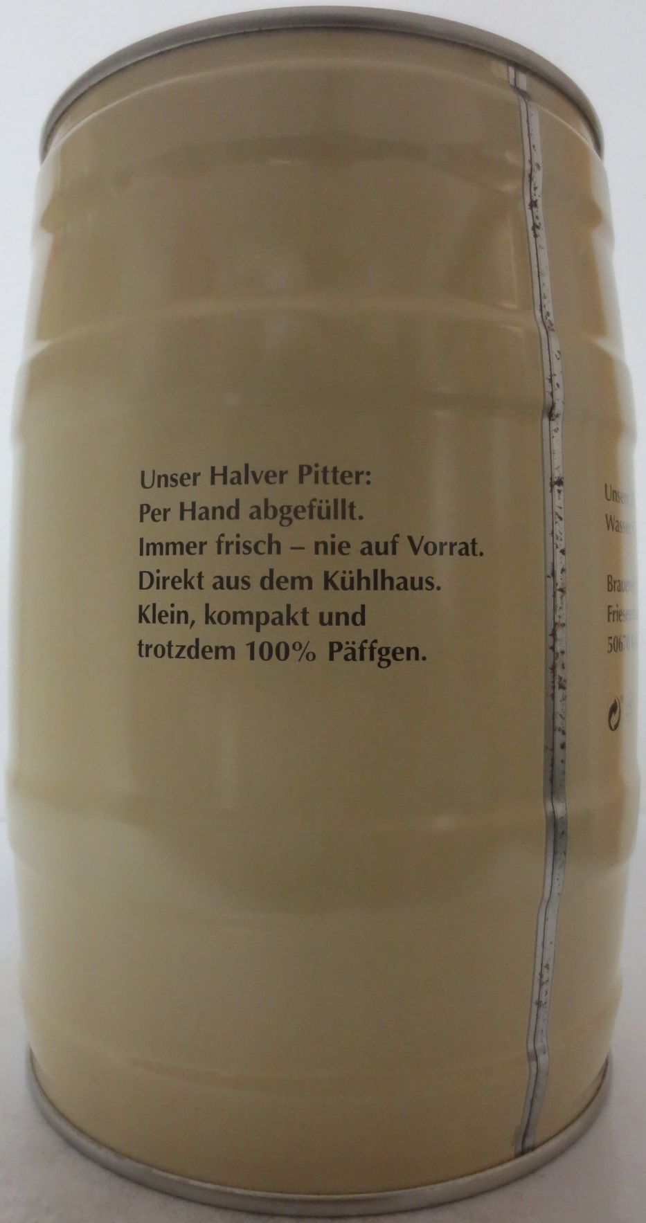 Halver Pitter Päffgen kölsch seit 1883 (5L) Nr.1