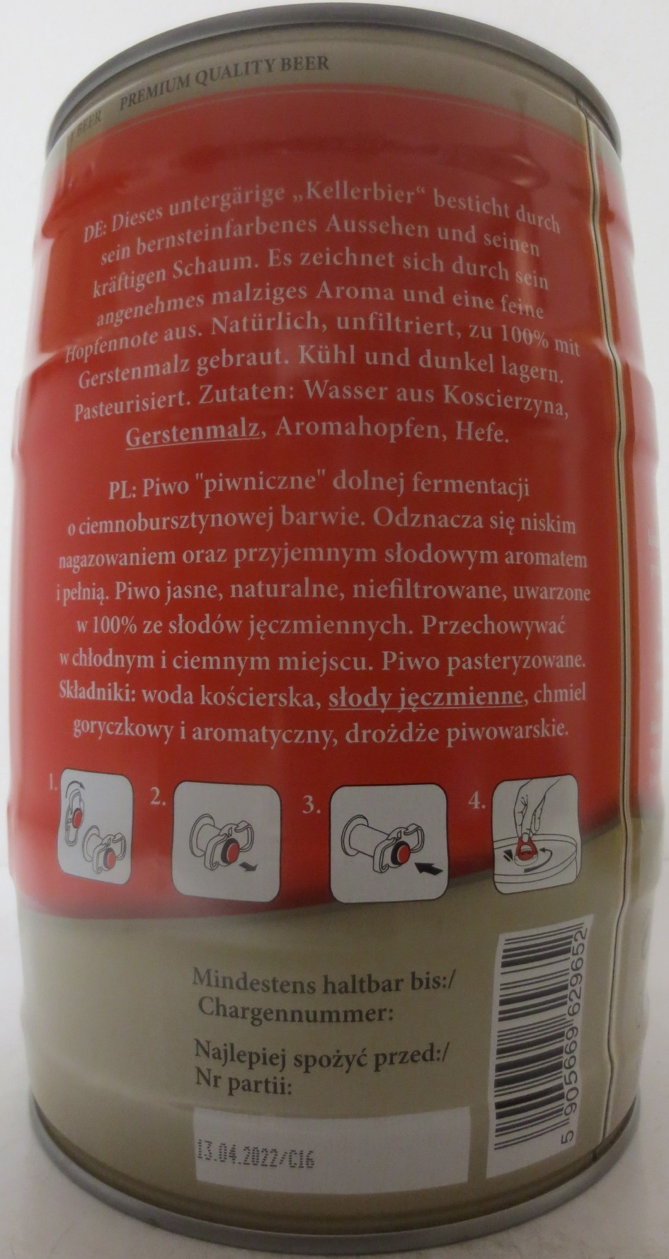 glosbe bier LAGER (5L) Nr.1 