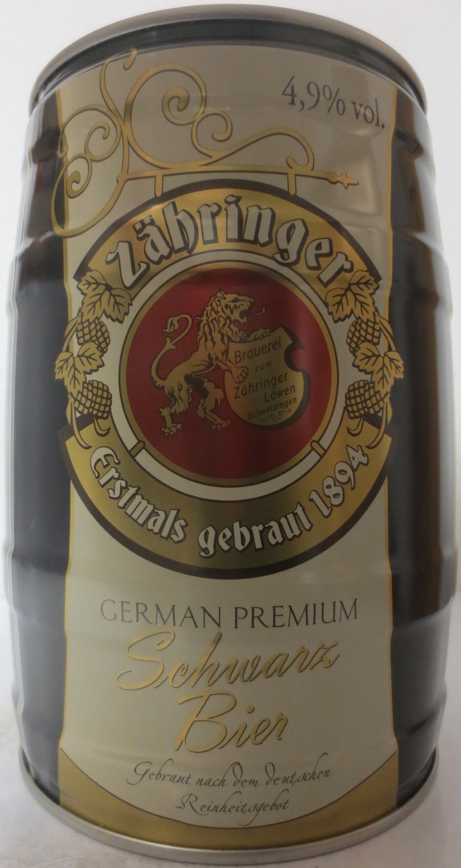 Zähringer GERMAN BEER Schwarz Bier (5L) Nr.1 