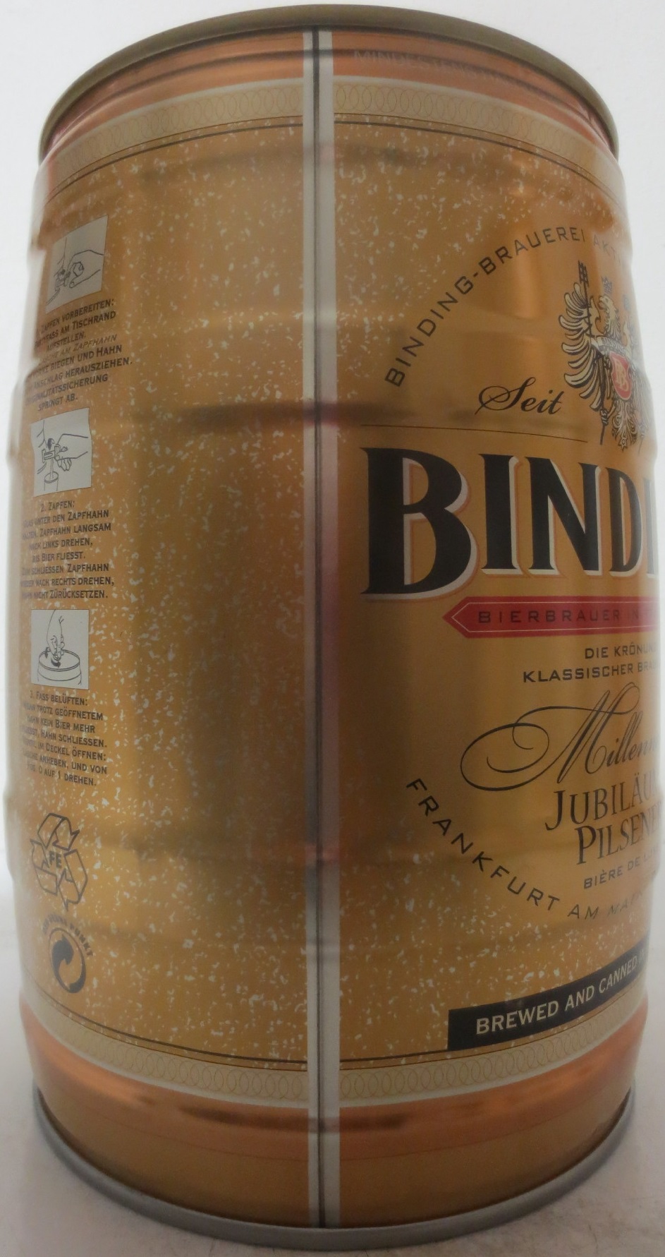 BINDING Millenium JUBILÄUMS PILSENER (5L) Nr.1 