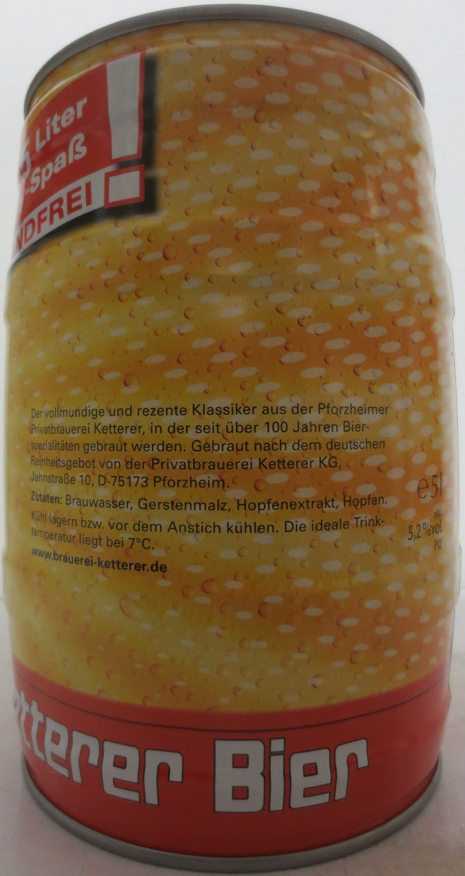 Ketterer Gold Privat Export Bier (5L) Nr.1 