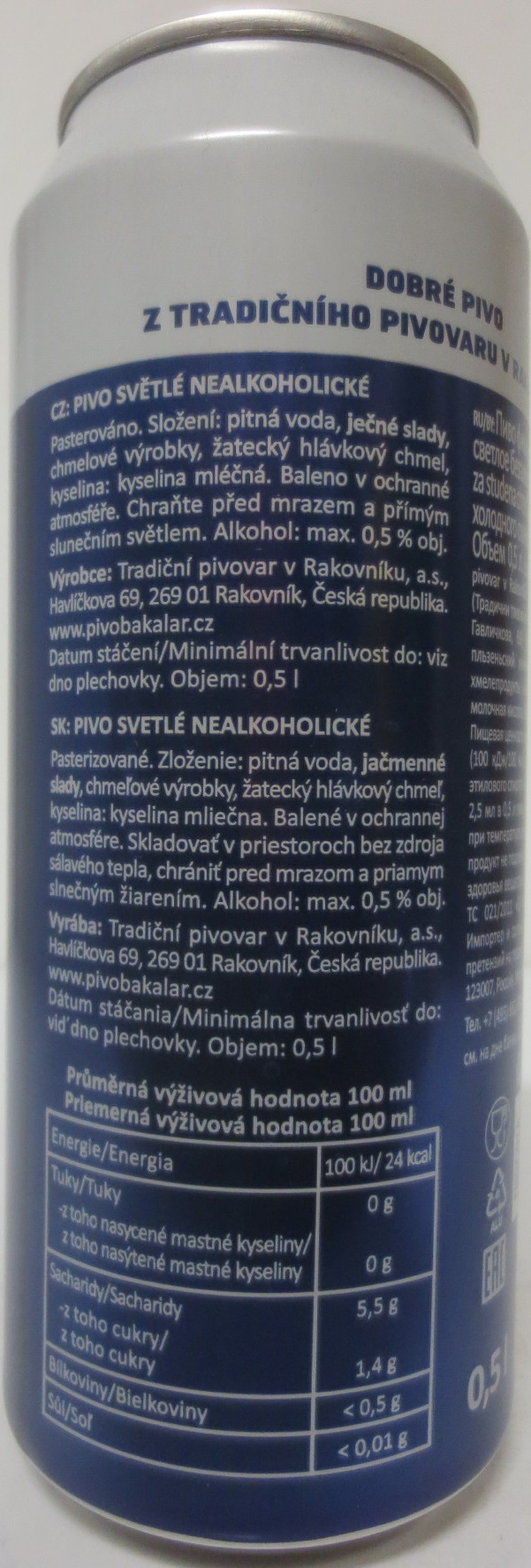 Bakalář NEALKO ZA STUDENA CHMELENÉ CHUŤ A VŮNI DOBRÉHO PIVA (50cl) (B/O) č.1