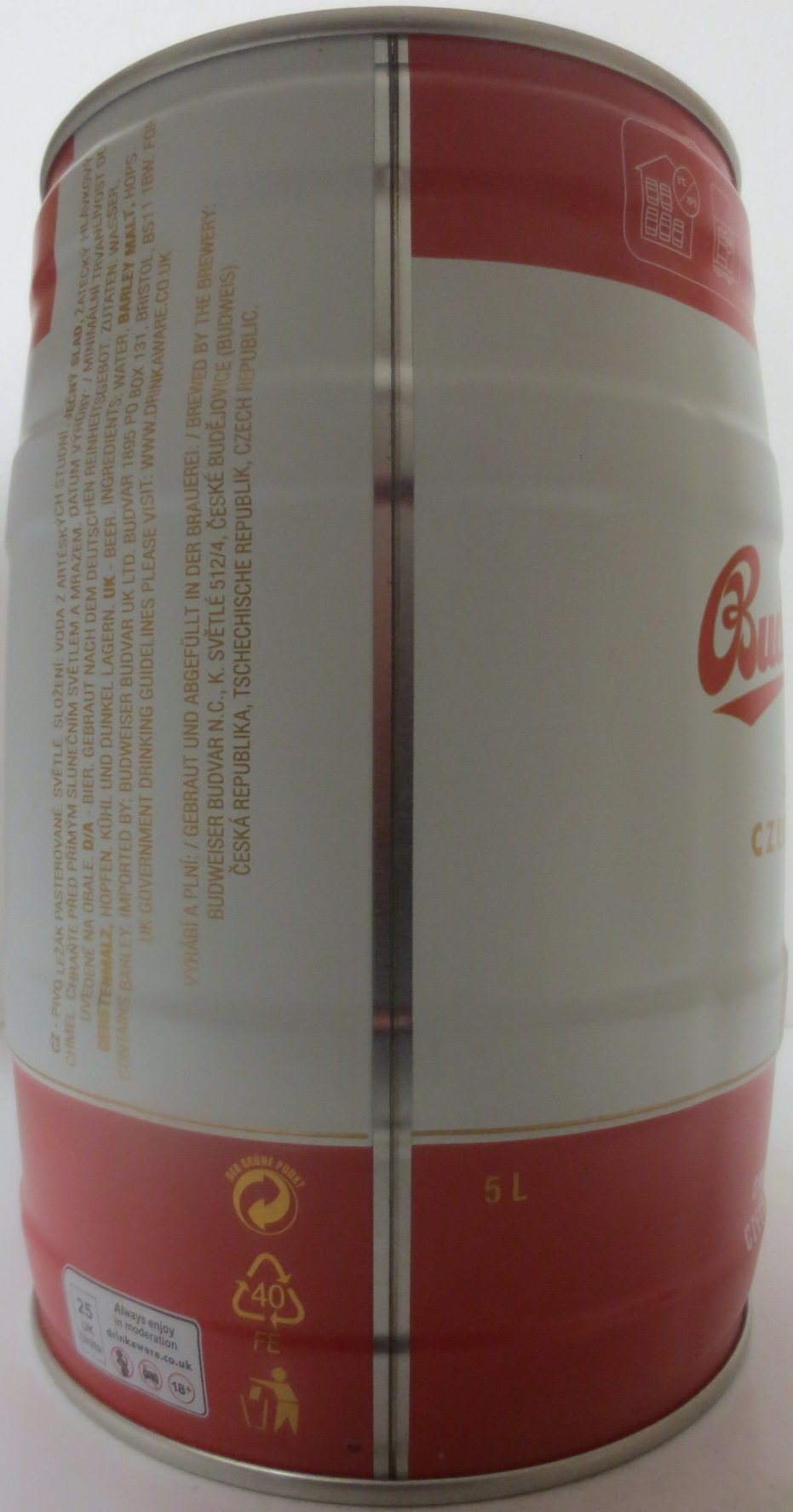 Budweiser Budvar ORIGINAL CZECH LAGER - WÜRTH (5L) č.3