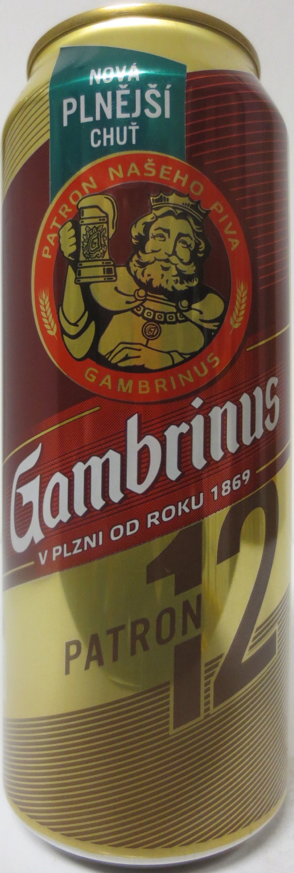Gambrinus PATRON 12 NOVÁ PLNĚJŠÍ CHUŤ (50cl) (B/O) (CZ)