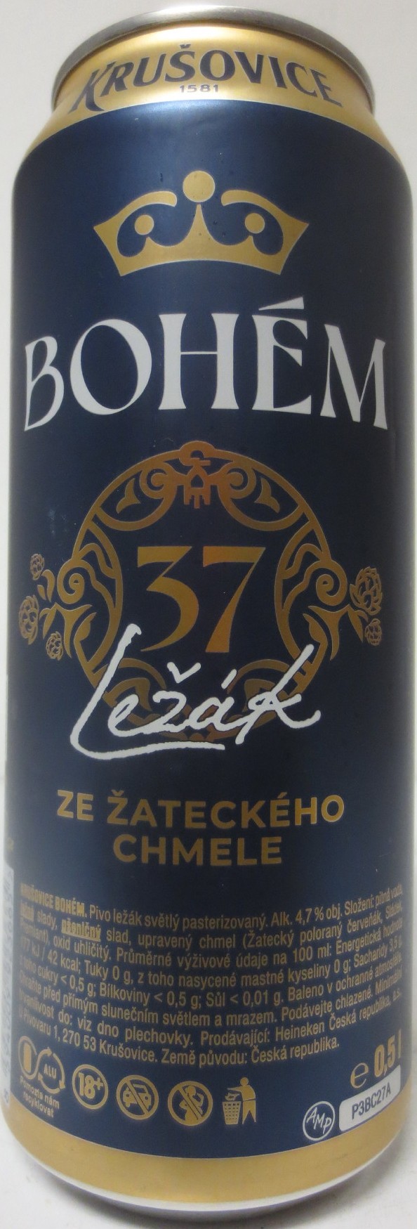 KRUŠOVICE Bohém Ležák 37 (50cl) (B/O) č.1