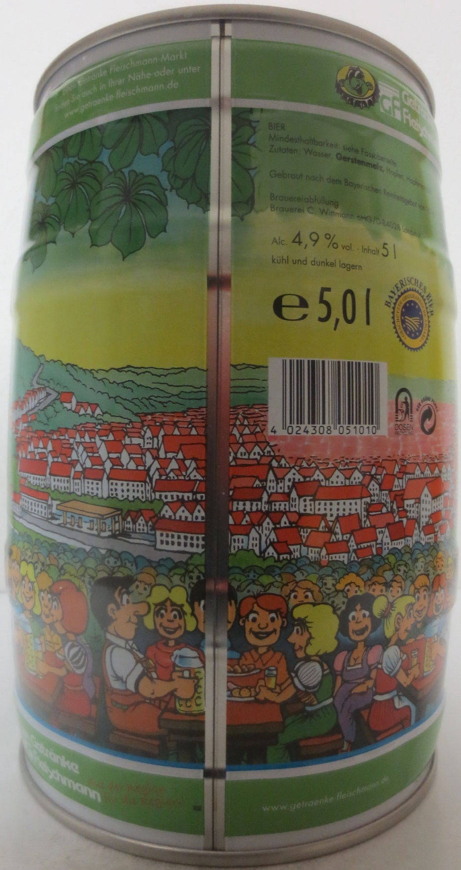 Wittmann Urhell UNSER ORIGINAL Getränke Fleischmann (5L) Nr.3