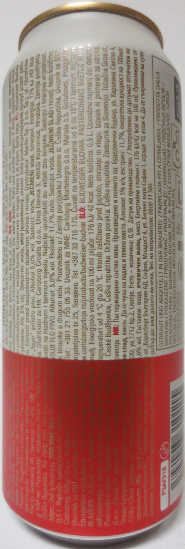 Budweiser Budvar ORIGINAL CZECH LAGER OWNED BY THE CZECH REPUBLIC (HR)(50cl) (B/O) č.4