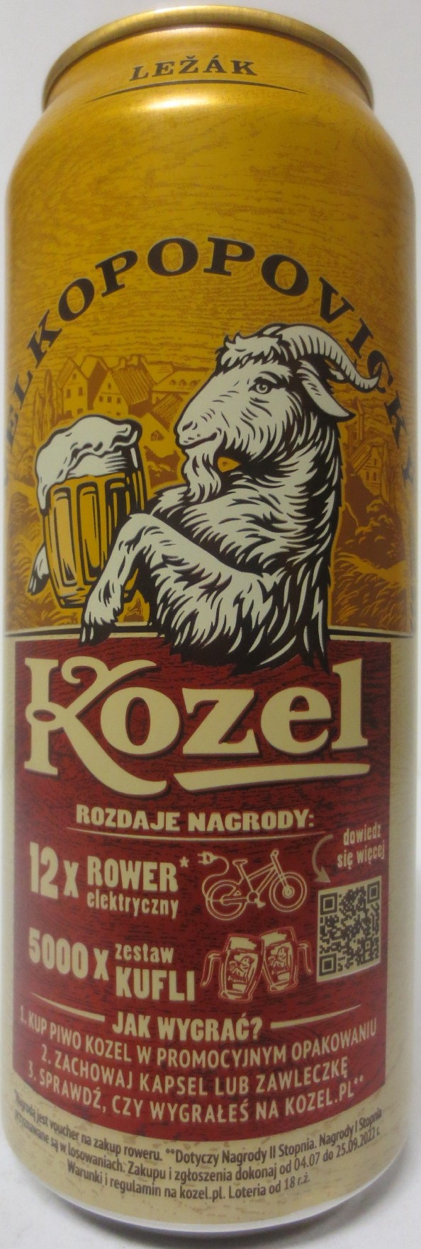 VELKOPOPOVICKÝ Kozel 1874 LEŽÁK WYGRAJ (50cl) (B/O) č.1