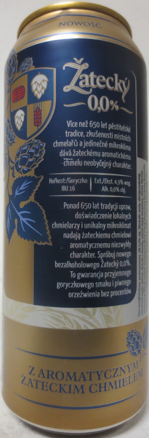 Žatecký 0,0% Z AROMATICKÝM ŽATACKÝM CHMELEM (50cl) (B/O) č.1