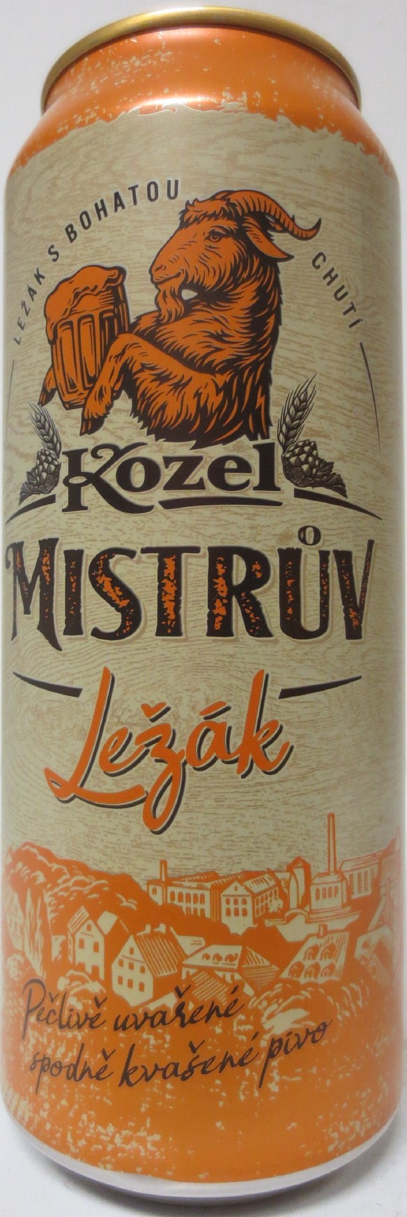 Kozel MISTRŮV LEŽÁK Pečlivě vařené spodně kvašené pivo (CZ) (50cl) (B-O) č.2