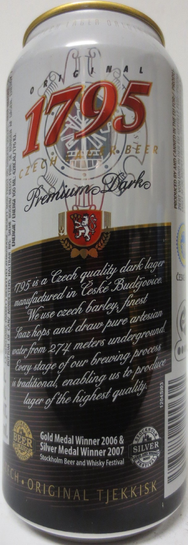 1795 CZECH LAGER BEER Premium Dark (50cl) (B/O) č.1