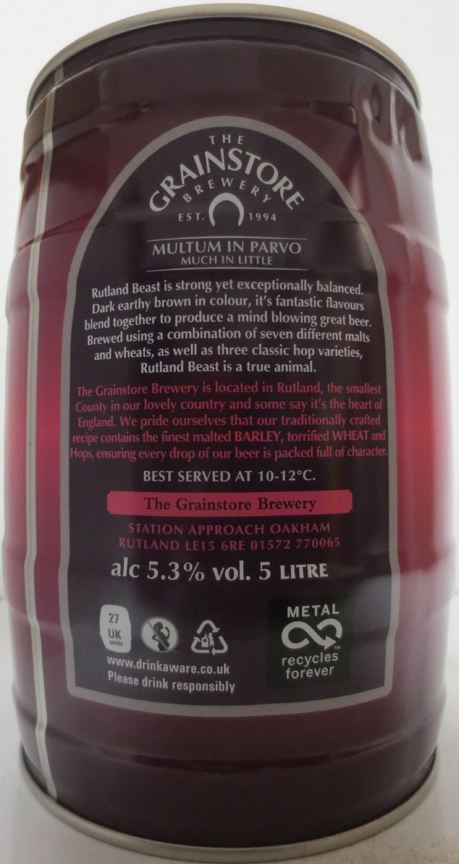 GRAINSTORE BREWERY RUTLAND BEAST (5L) Nr.1 