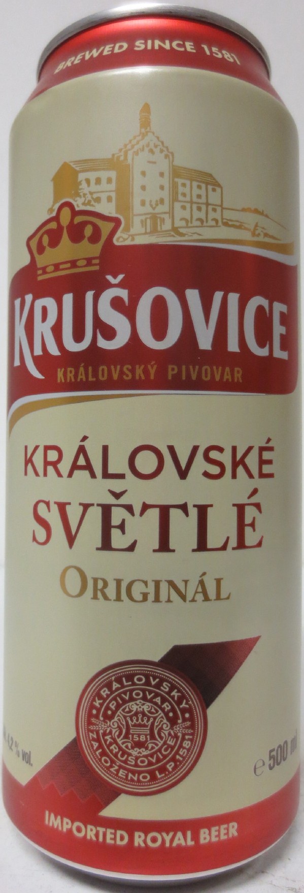KRUŠOVICE KRÁLOVSKÝ PIVOVAR KRÁLOVSKÉ SVĚTLÉ ORIGINÁL (HU) (50cl) (B/O) č.1