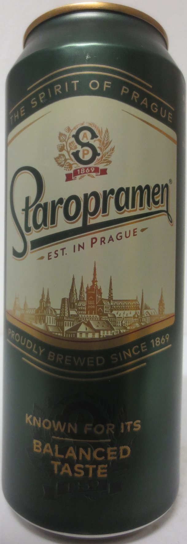 Staropramen EST. IN PRAGUE KNOWN FOR ITS BALANCED TASTE (H) (50cl) (B/O) č.1
