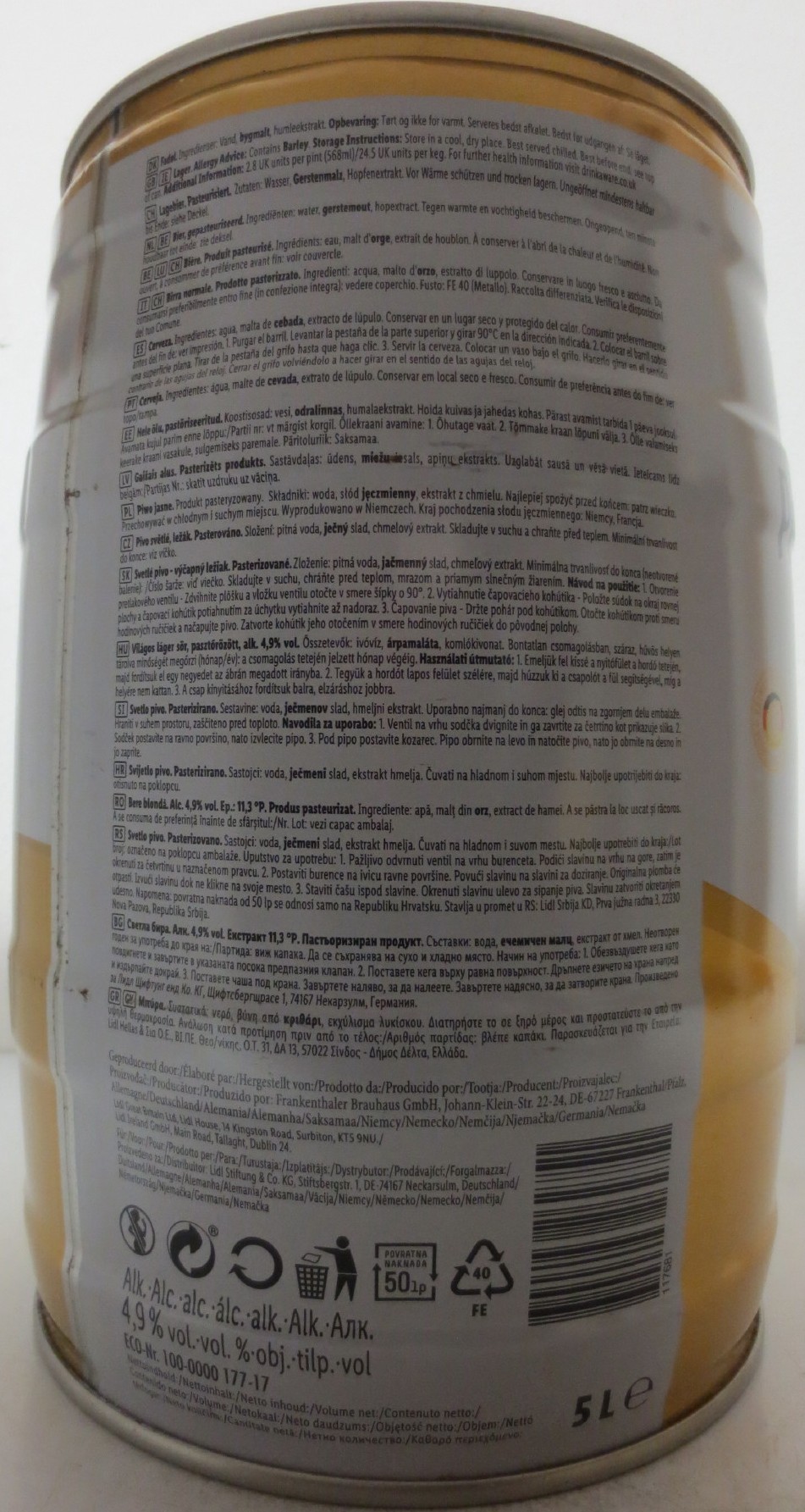 Perlenbacher Beer (5L) Nr.3