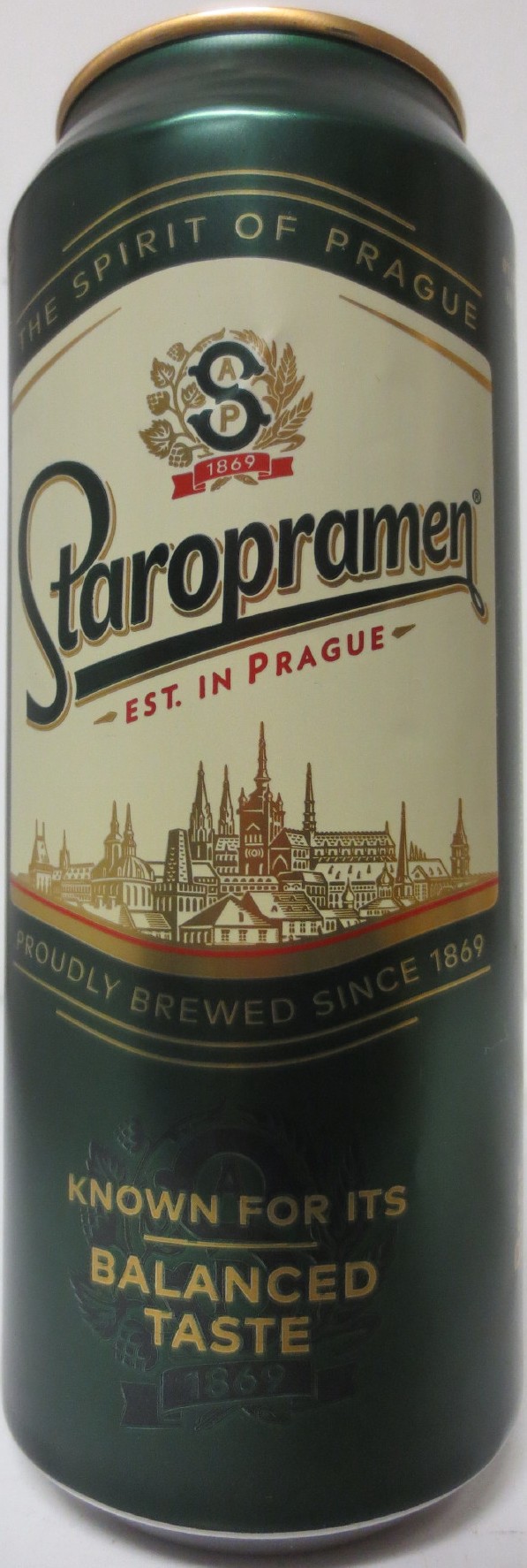 Staropramen EST. IN PRAGUE KNOWN FOR ITS BALANCED TASTE (FIN) (50cl) (B/O) č.1