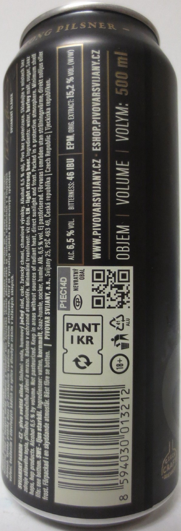 Svijany SVIJANSKÝ BARON Tradiční pivo bez pasterizace 15 III (SE) (50cl) (B/O) č.1