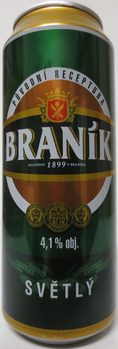 BRANÍK Alk. 4,1% obj. SVĚTLÝ (CZ) (50cl) (B/O) č.1