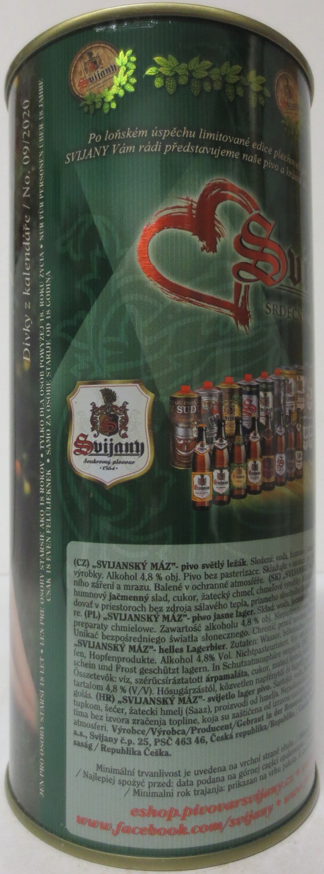 Svijany SVIJANSKÝ MÁZ dívky z kalendáře -No. 09/2020 (200cl)