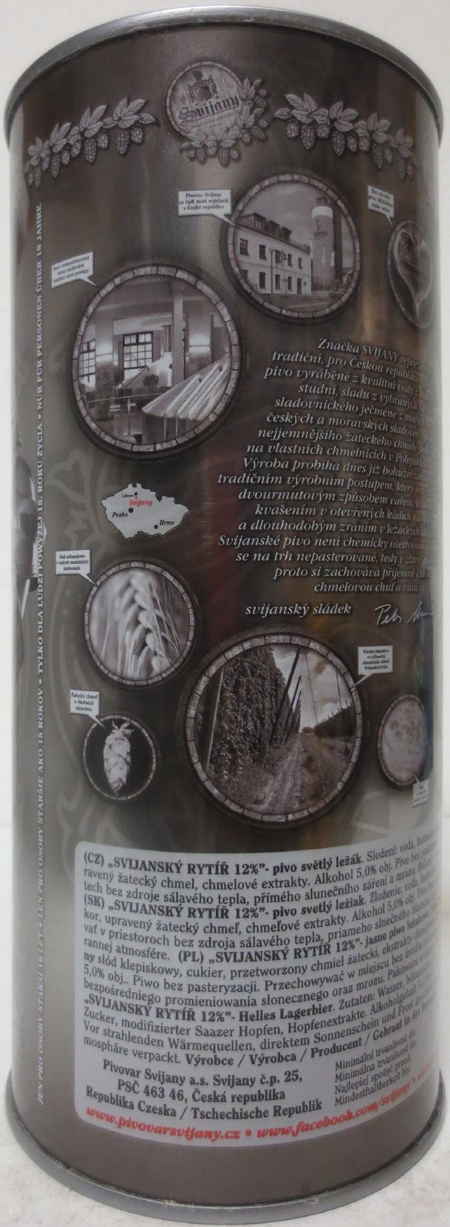 Svijany SVIJANSKÝ RYTÍŘ Světlý ležák (200cl) č.1