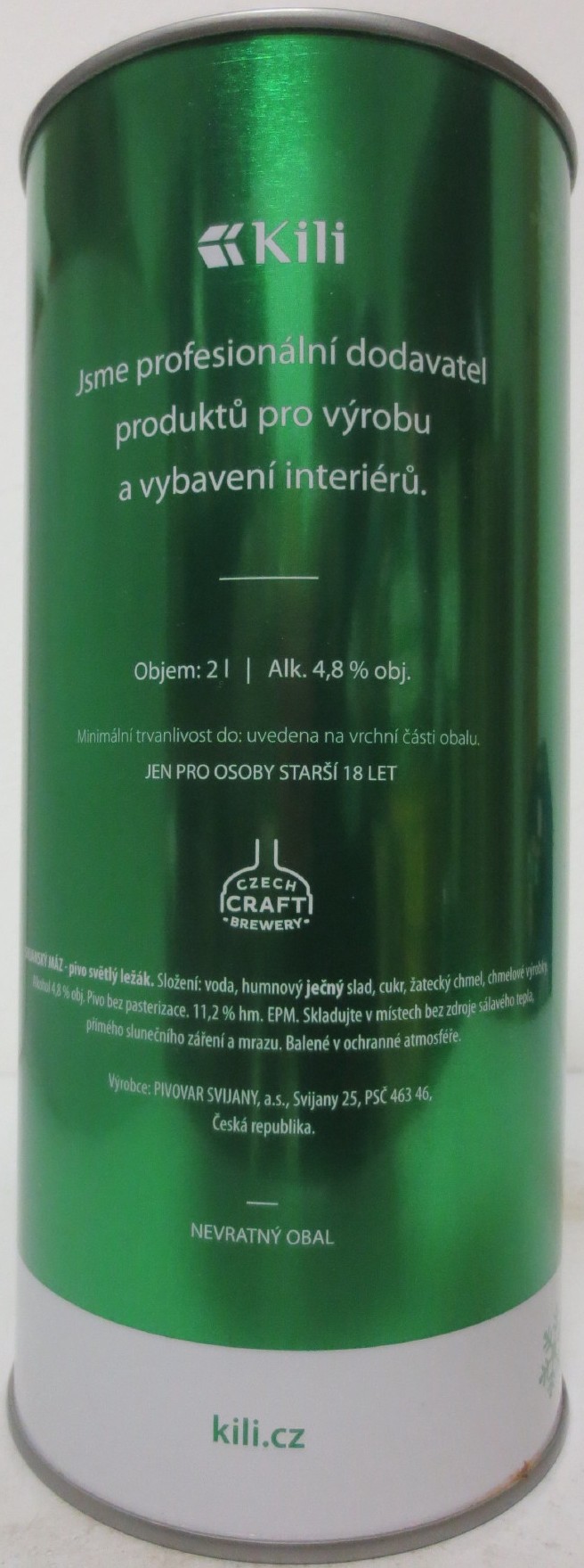 Svijany SVIJANSKÝ MÁZ Šťastné a veselé Vánoce Vám přeje Kili kili.cz (200cl) č.1