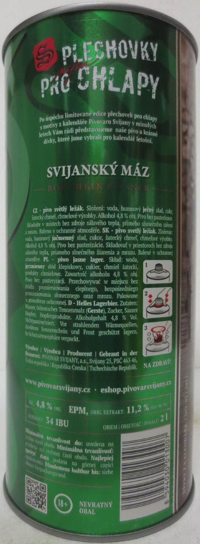 Svijany SVIJANSKÝ MÁZ dívky z kalendáře NO. 02/2022 (200cl)