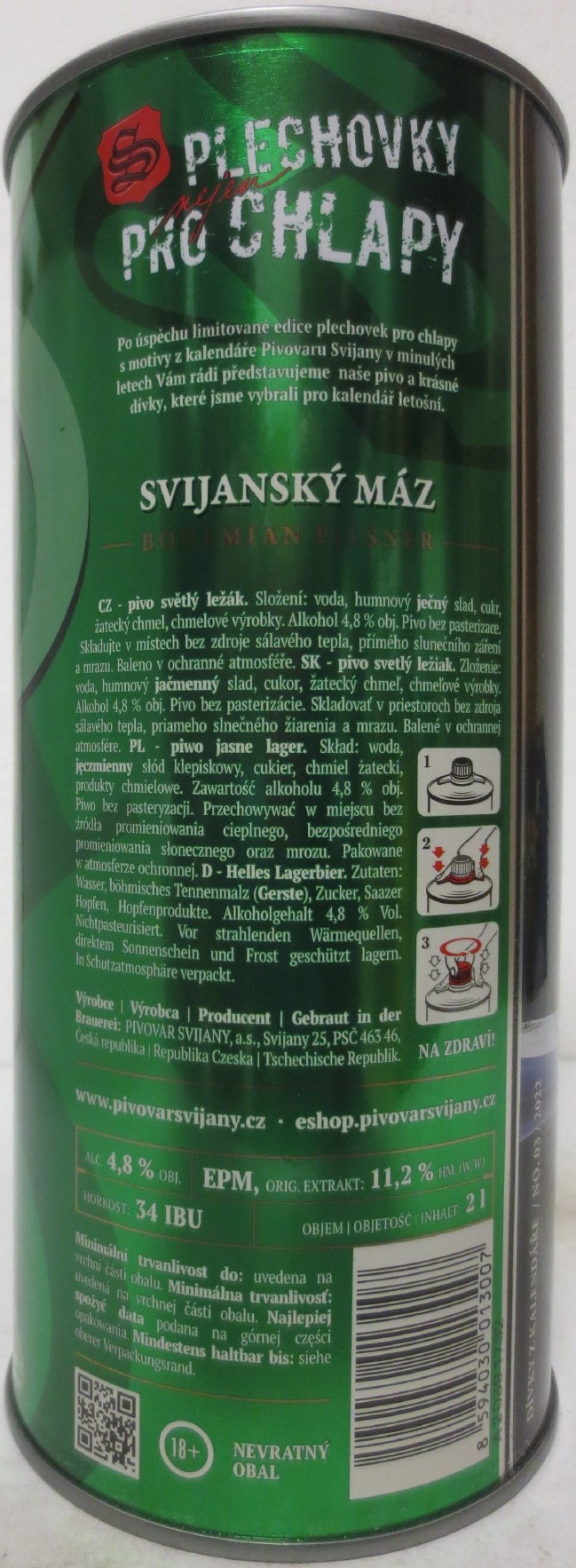 Svijany SVIJANSKÝ MÁZ dívky z kalendáře NO. 03/2022 (200cl)