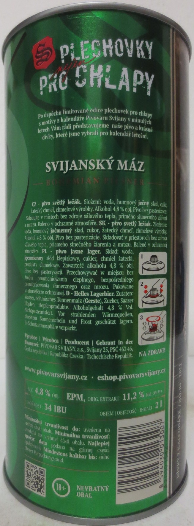 Svijany SVIJANSKÝ MÁZ dívky z kalendáře NO. 04/2022 (200cl)