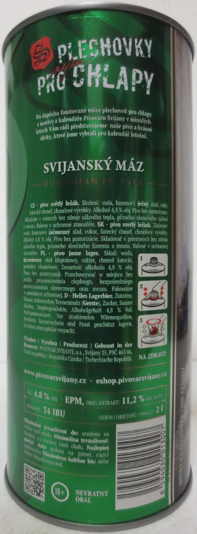 Svijany SVIJANSKÝ MÁZ dívky z kalendáře NO. 12/2022 (200cl)