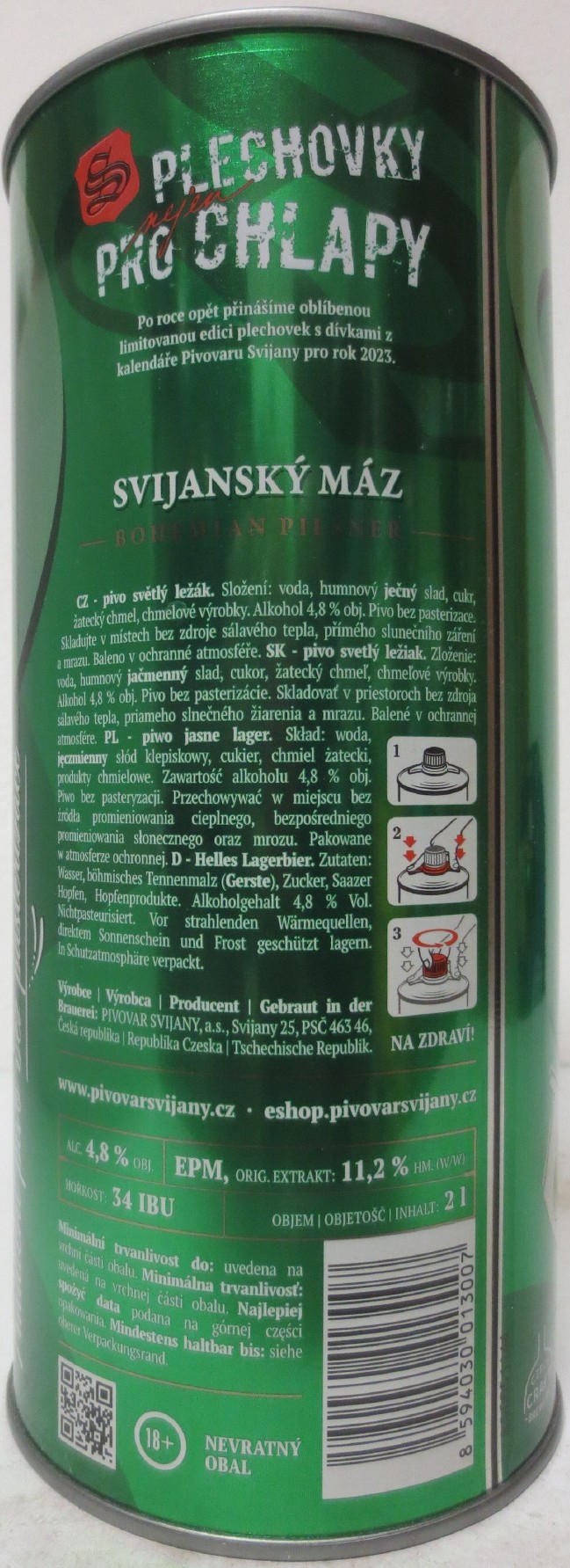 Svijany SVIJANSKÝ MÁZ dívky z kalendáře č.0-No. 2023 (200cl)