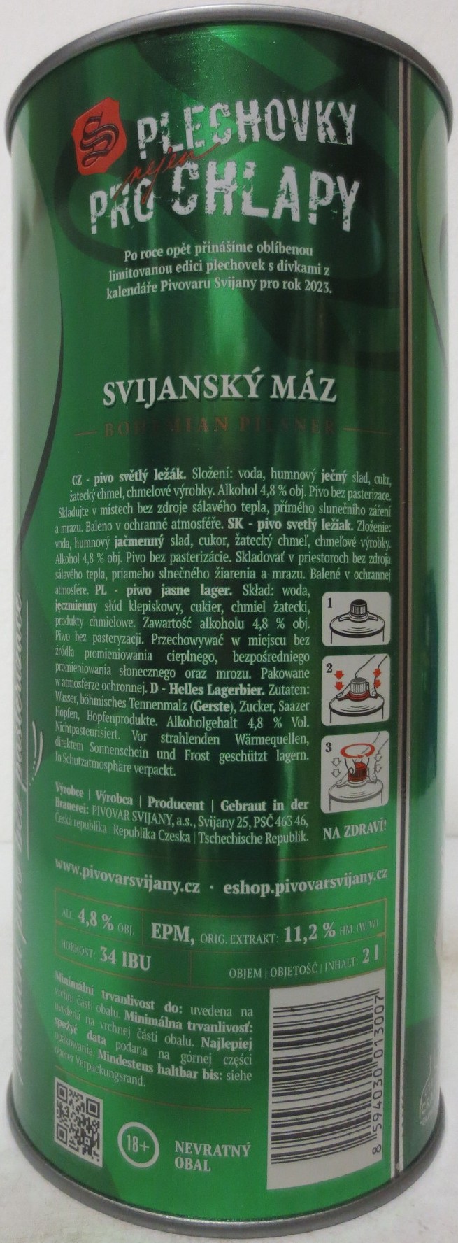Svijany SVIJANSKÝ MÁZ dívky z kalendáře č.1-No. 2023 (200cl)  