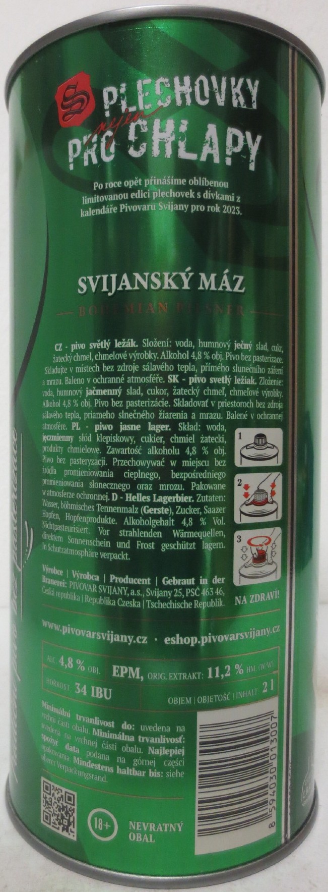 Svijany SVIJANSKÝ MÁZ dívky z kalendáře č.4-No. 2023 (200cl)
