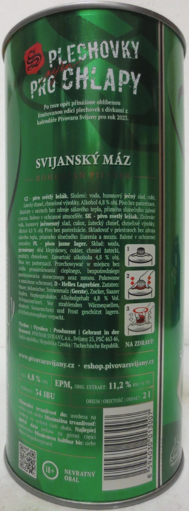 Svijany SVIJANSKÝ MÁZ dívky z kalendáře č.7-No. 2023 (200cl)