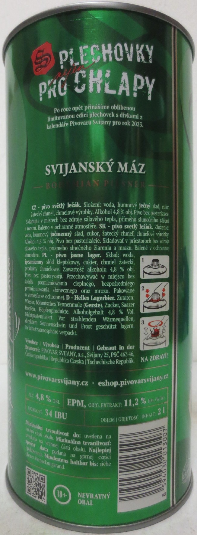 Svijany SVIJANSKÝ MÁZ dívky z kalendáře č.9-No. 2023 (200cl) 