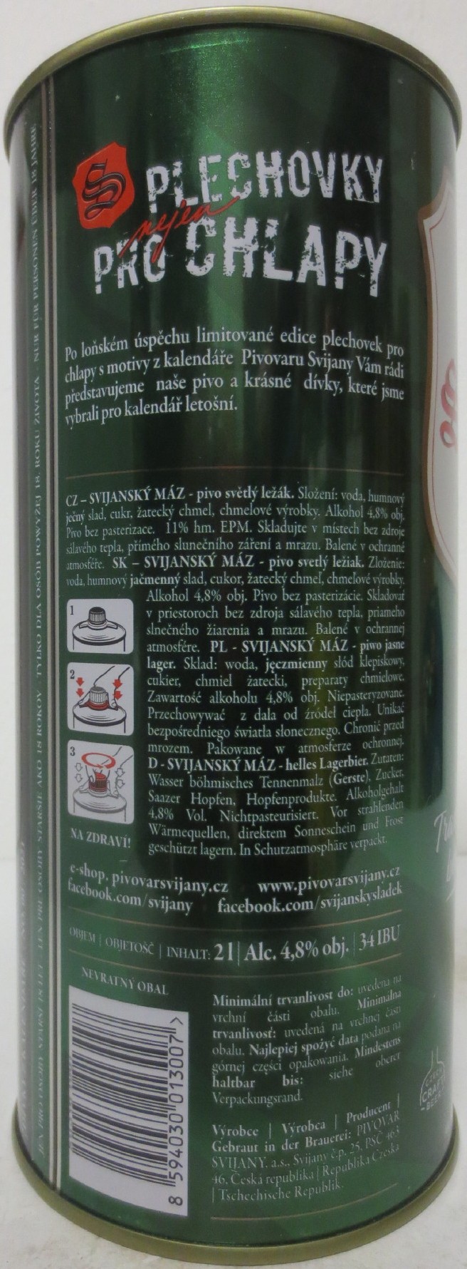 Svijany SVIJANSKÝ MÁZ dívky z kalendáře NO. 00/2021 (200cl)