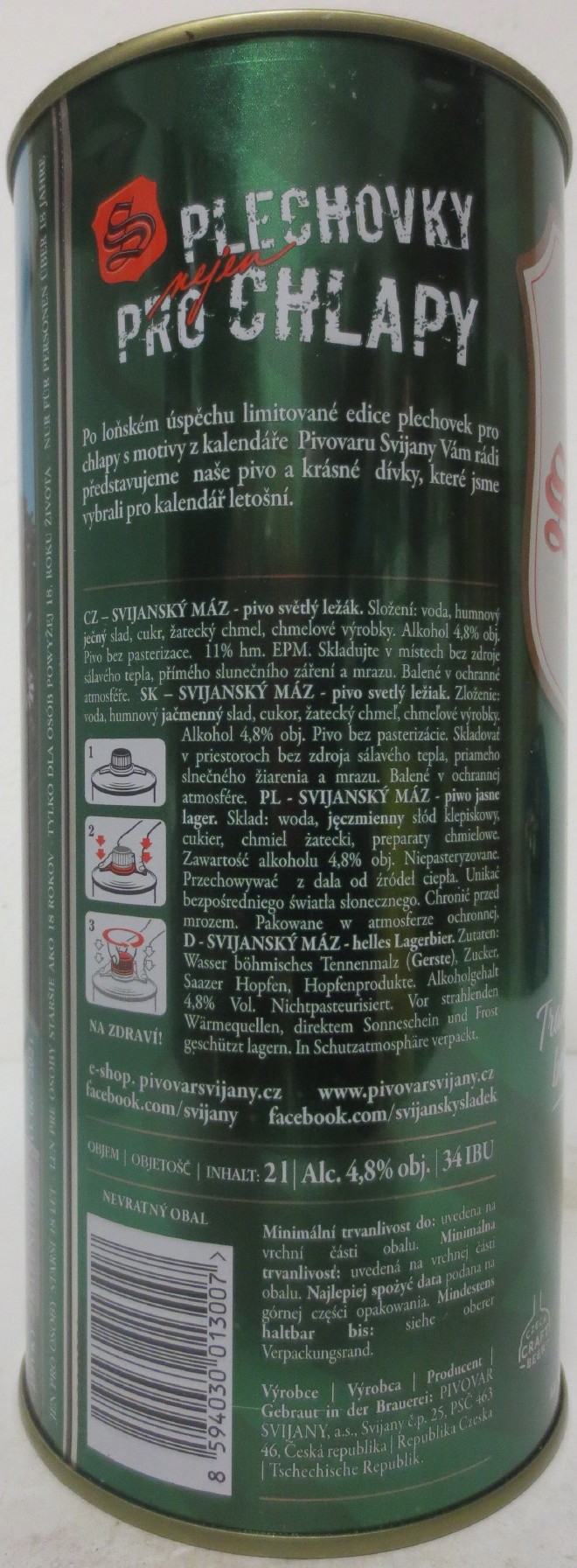Svijany SVIJANSKÝ MÁZ dívky z kalendáře NO. 06/2021 (200cl)  