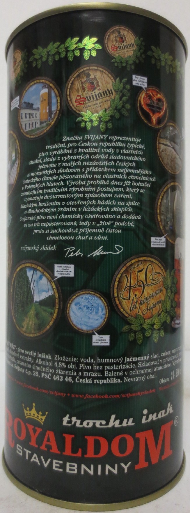 Svijany SVIJANSKÝ MÁZ Světlý ležák ROYALDOM STAVEBNINY (200cl) č.1
