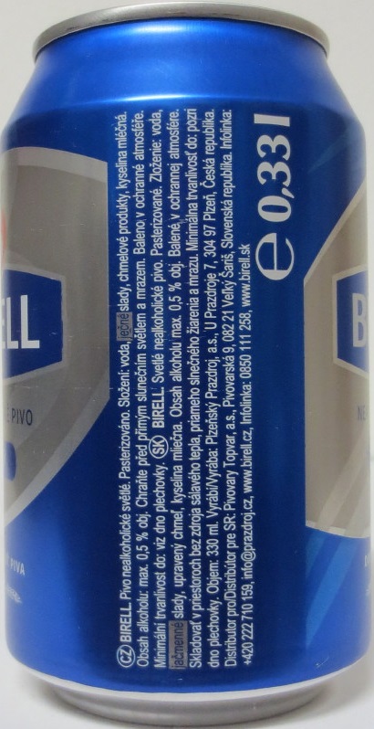 BIRELL NEALKOHOLICKÉ PIVO SVĚTLÝ (33cl) (B/O) č.1