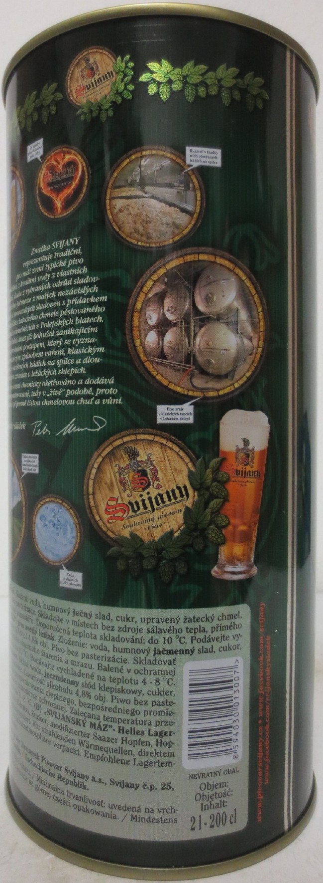 Svijany SVIJANSKÝ MÁZ PLECHOVKA PRO CHLAPY (200cl) č.1