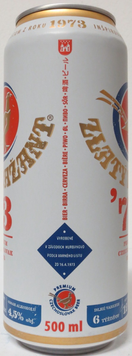 ZLATÝ BAŽANT 73 PREMIUM CZECHOSLOVAK BEER (50cl) (B/O)