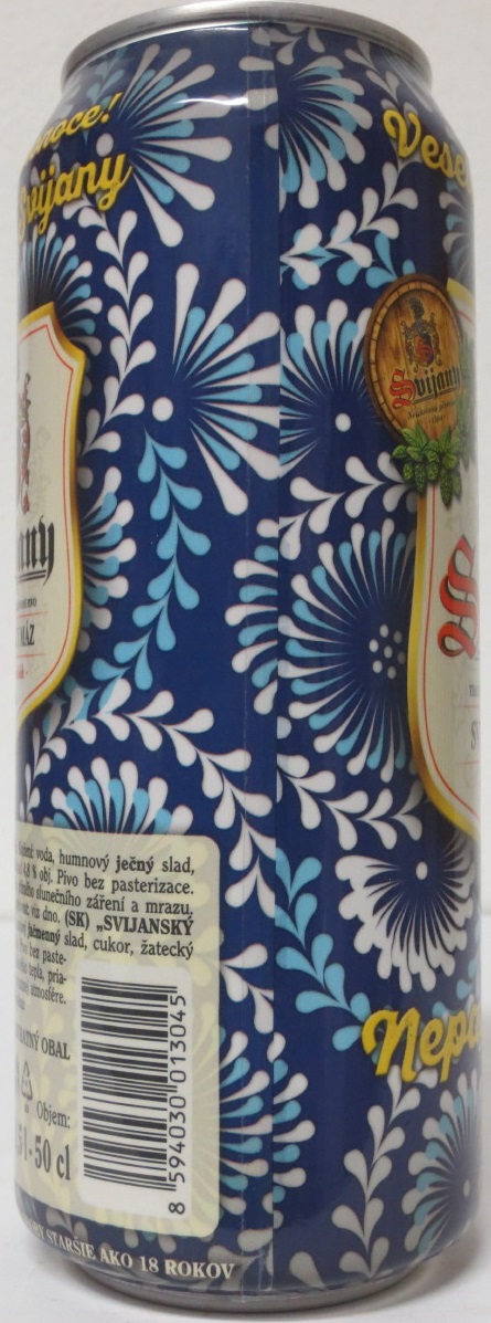 Svijany SVIJANSKÝ MÁZ Nepasterizované Veselé Velikonoce (50cl) (B/O) modrá