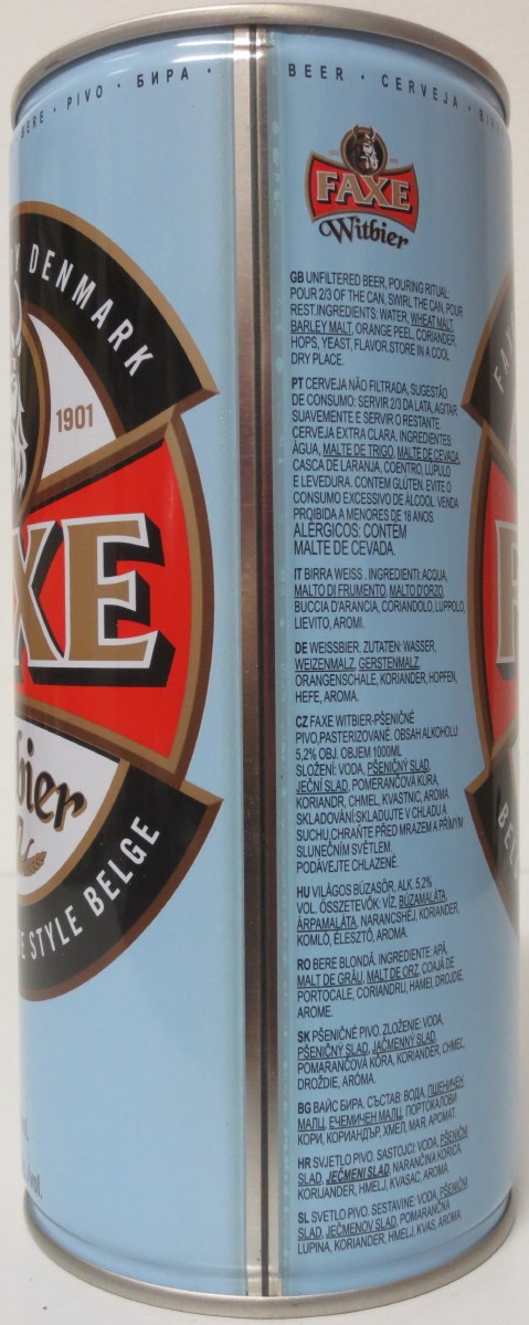 FAXE Witbier (100cl) (B/O) Nr.1 
