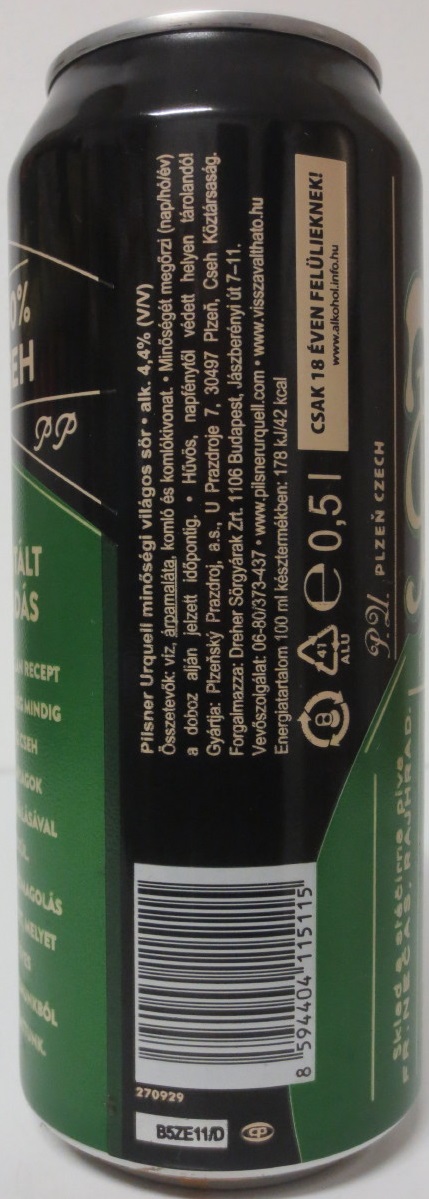 Pilsner Urquell 1842 PLZNI. (50cl) (B/O)
