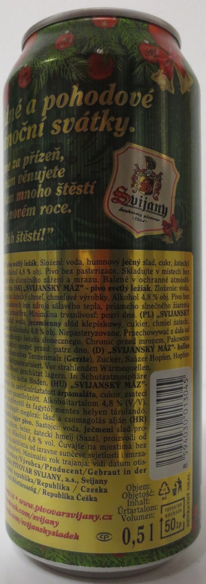 Svijany VÁNOČNÍ MÁZ (50cl) (B/O)