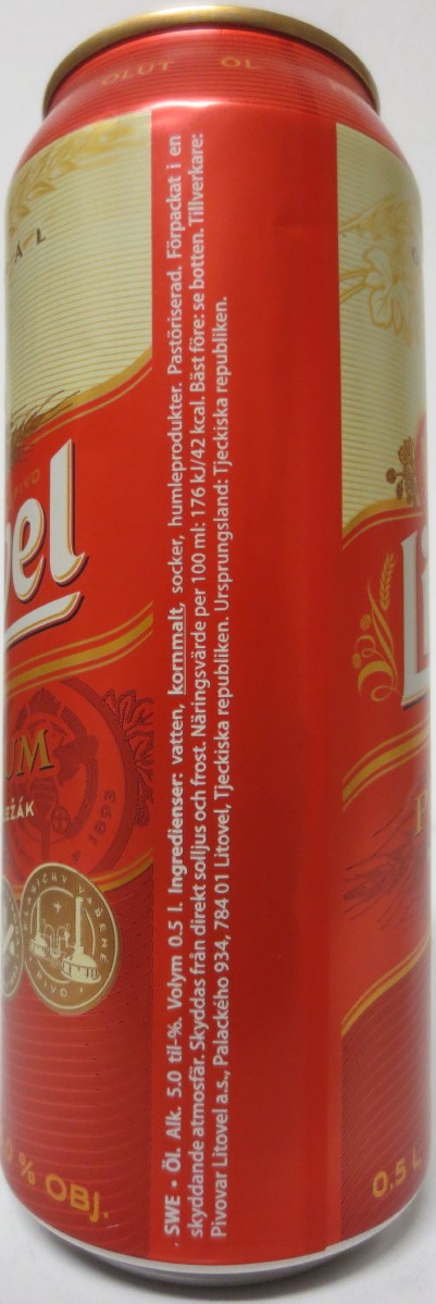 Litovel PREMIUM PALE LAGER BEER (50cl) (B/O)
