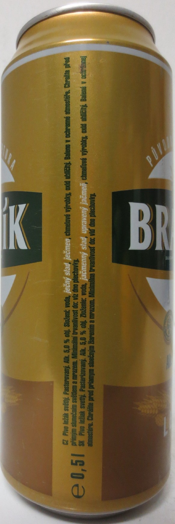 BRANÍK Alk. 5,0% obj. LEŽÁK (CZ) (50cl) (B/O) č.1